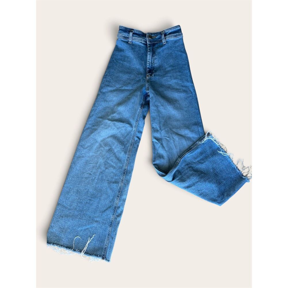 ZARA Womens The Marine Straight Wide Leg Jeans Size 2